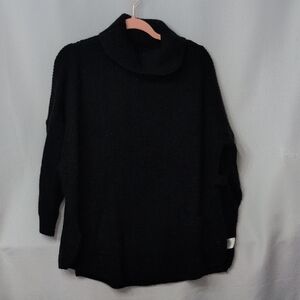 Elegant Black Cowl Neck Sweater